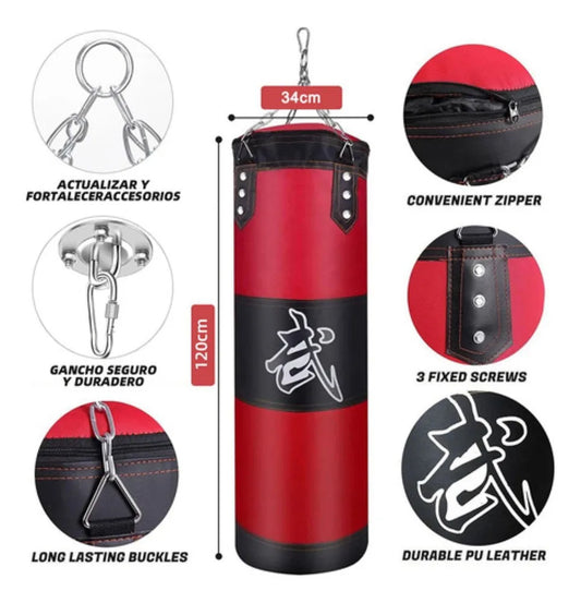 Saco profesional de box con accesorios