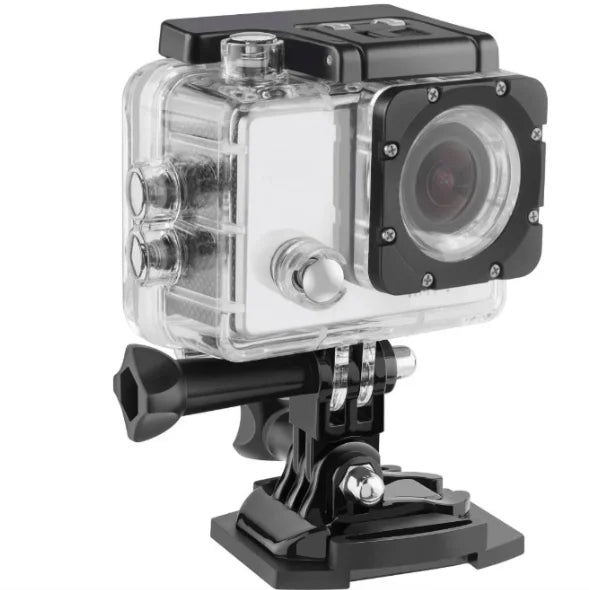 Cámara Deportiva Waterproof con Accesorios de Viaje